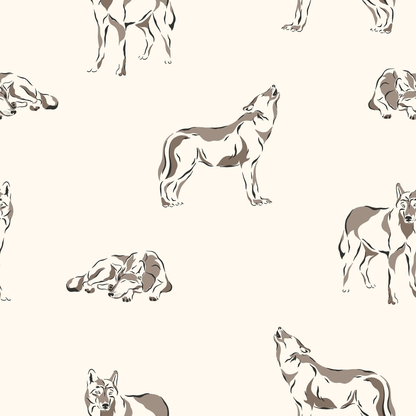 Forest Animal Pattern 14 Quilting Cotton Fabric