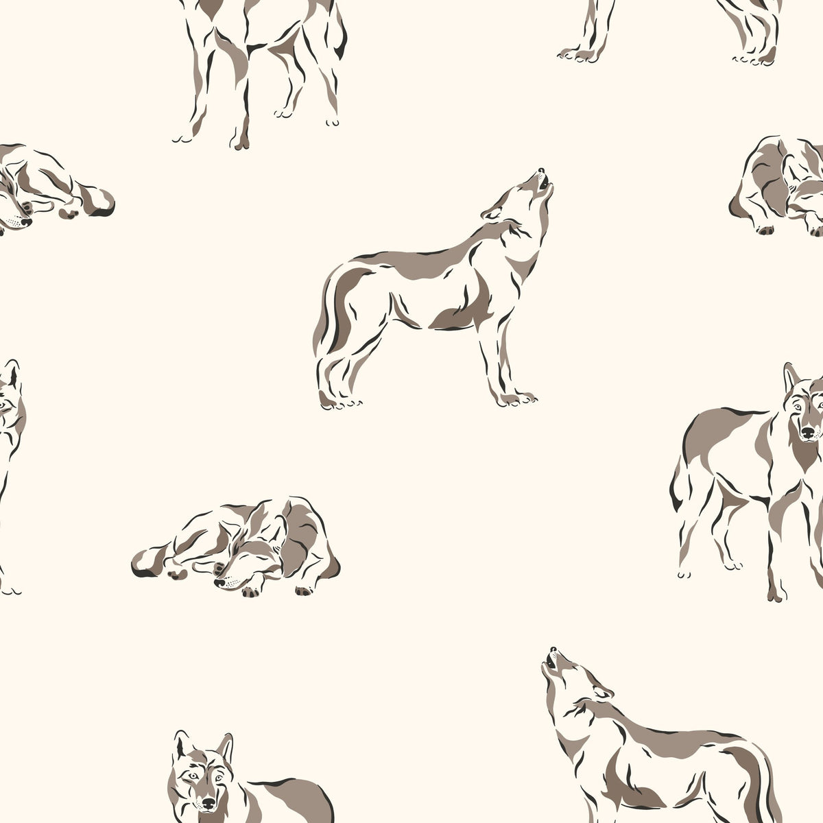 Woodland Wolves Pattern 14 Minky Fabric