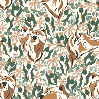 Woodland Wolves Pattern 2 Minky Fabric