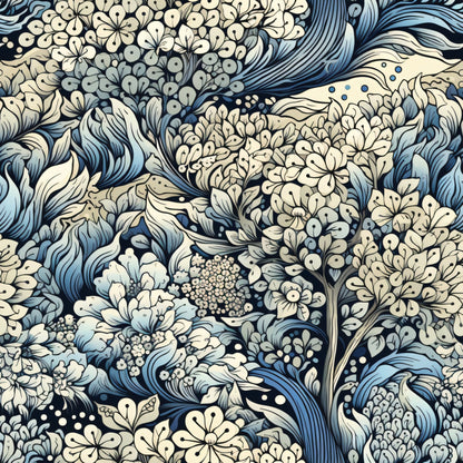 Midnight Bramble Pattern 2 Minky Fabric