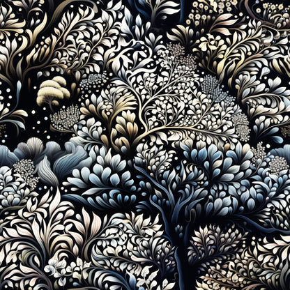 Midnight Bramble Pattern 3 Minky Fabric