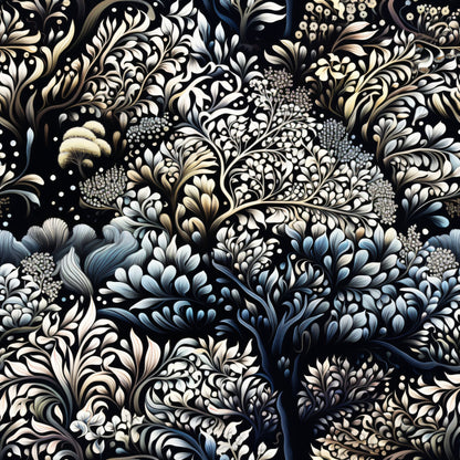 Forest Doodle Pattern 3 Quilting Cotton Fabric