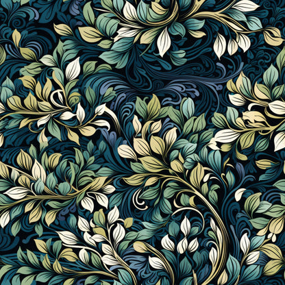 Midnight Bramble Pattern 6 Minky Fabric