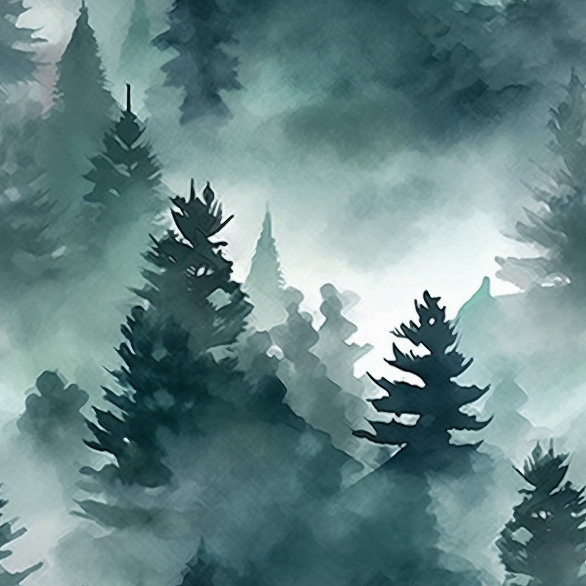 Misty Woodland Brook Pattern 3 Minky Fabric