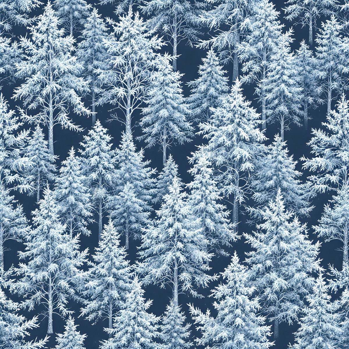 Snowy Pines Pattern 10 Minky Fabric