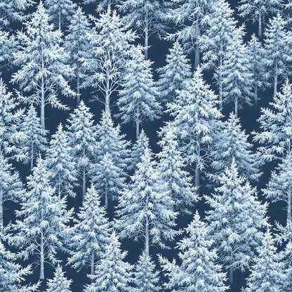 Snowy Pines Pattern 10 Minky Fabric