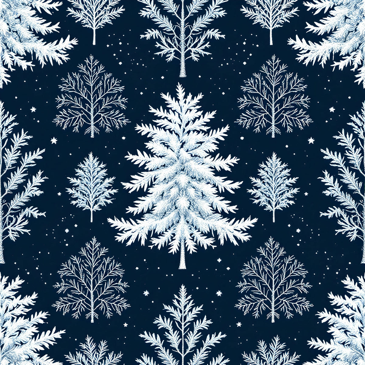 Snowy Pines Pattern 14 Minky Fabric