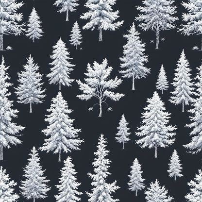 Snowy Pines Pattern 15 Minky Fabric