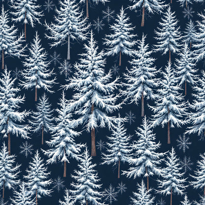 Snowy Pines Pattern 1 Minky Fabric
