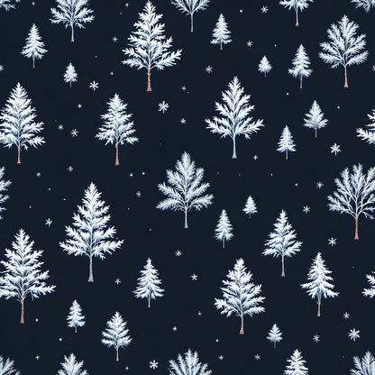 Snowy Pines Pattern 2 Minky Fabric