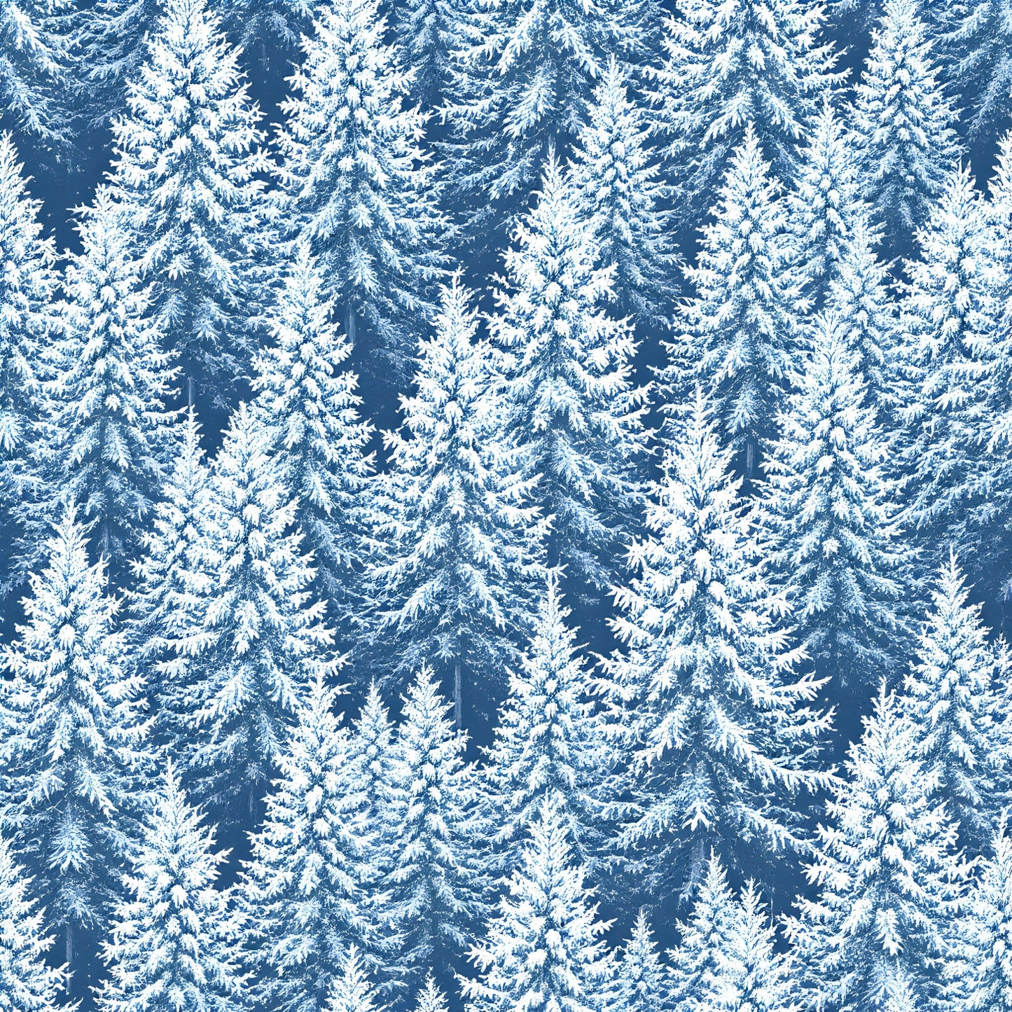 Frosty Winter Trees Pattern 3 Quilting Cotton Fabric