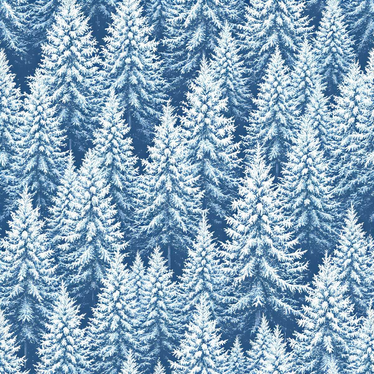 Snowy Pines Pattern 3 Minky Fabric
