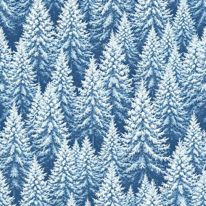 Snowy Pines Pattern 3 Minky Fabric