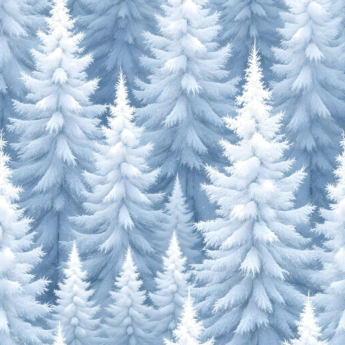 Snowy Pines Pattern 4 Minky Fabric