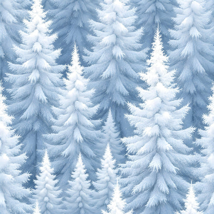 Snowy Pines Pattern 4 Minky Fabric