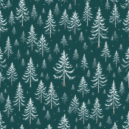 Frosty Winter Trees Pattern 5 Quilting Cotton Fabric