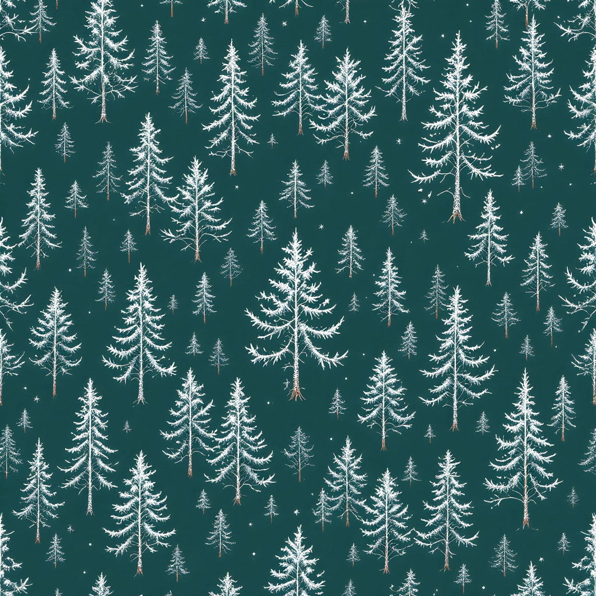 Snowy Pines Pattern 5 Minky Fabric