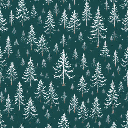 Snowy Pines Pattern 5 Minky Fabric