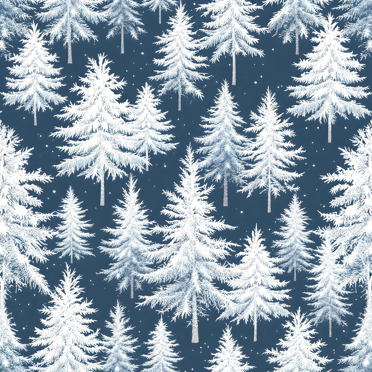 Snowy Pines Pattern 6 Minky Fabric