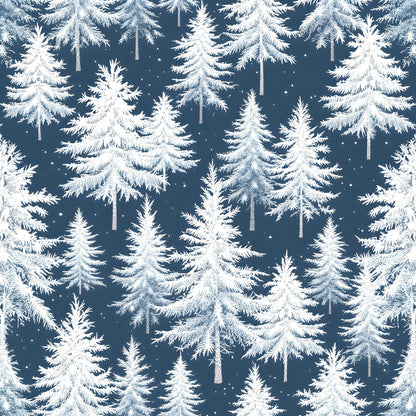 Snowy Pines Pattern 6 Minky Fabric