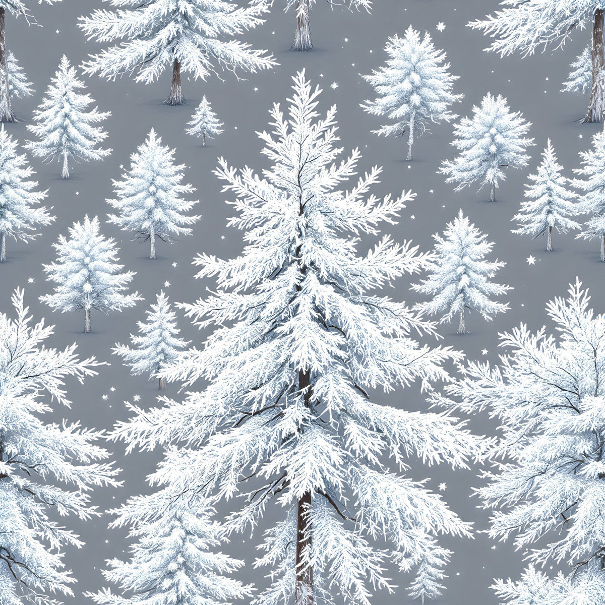 Snowy Pines Pattern 8 Minky Fabric