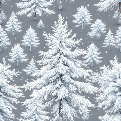 Snowy Pines Pattern 8 Minky Fabric