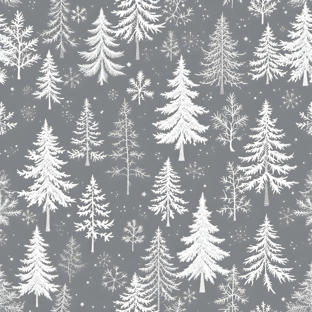 Snowy Pines Pattern 9 Minky Fabric