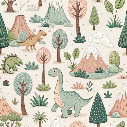 Jurassic Woodland Pattern 10 Minky Fabric