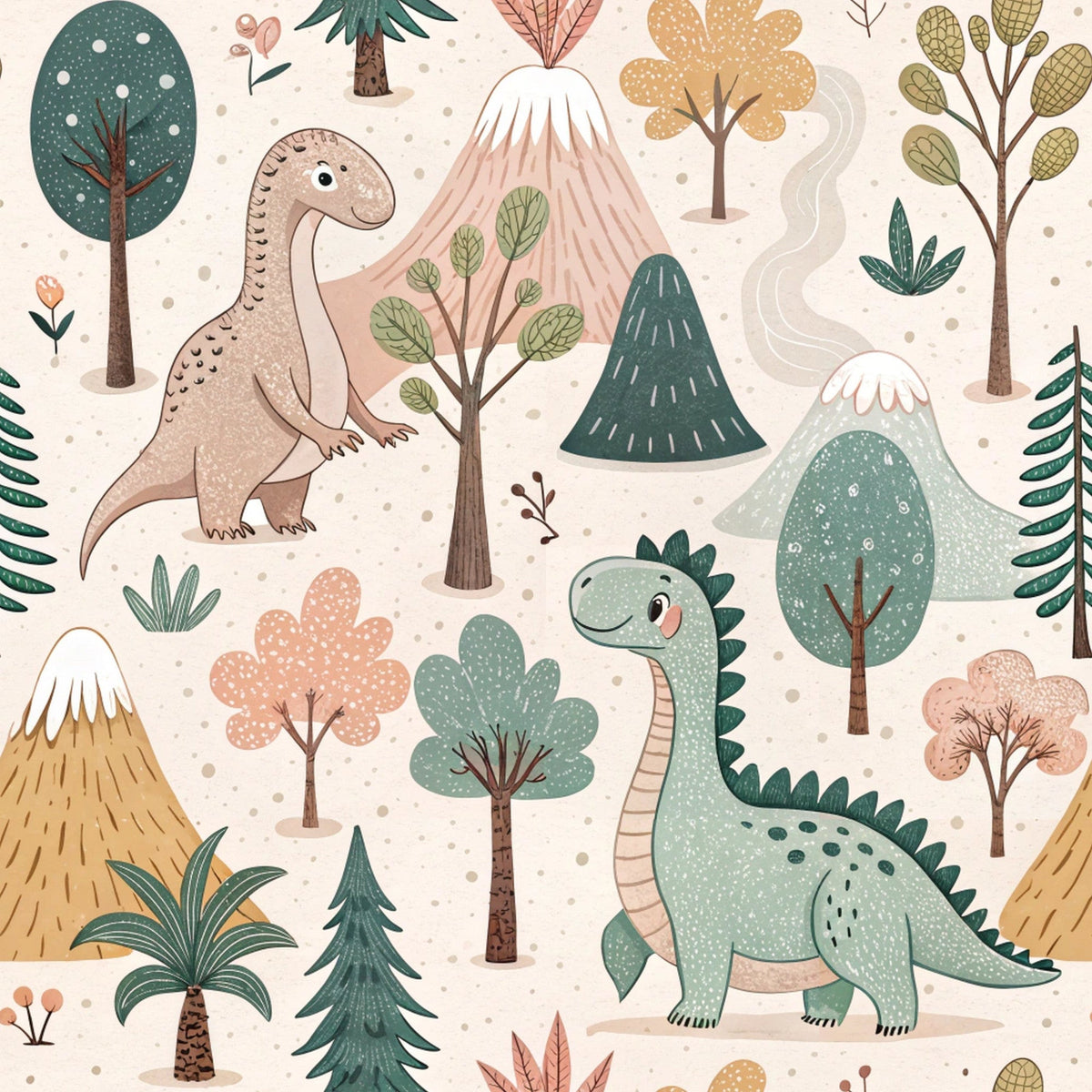 Jurassic Woodland Pattern 2 Minky Fabric