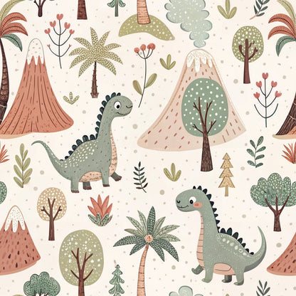 Jurassic Woodland Pattern 3 Minky Fabric