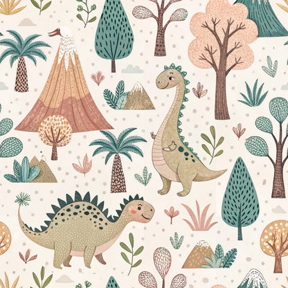 Jurassic Woodland Pattern 5 Minky Fabric