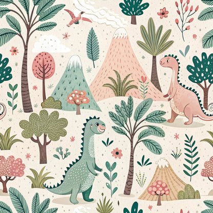 Fun Cartoon Dinosaur Pattern 6 Quilting Cotton Fabric