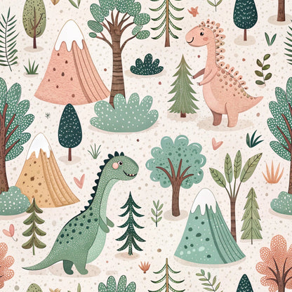 Jurassic Woodland Pattern 7 Minky Fabric