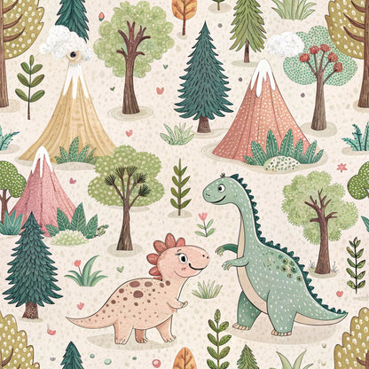 Jurassic Woodland Pattern 8 Minky Fabric