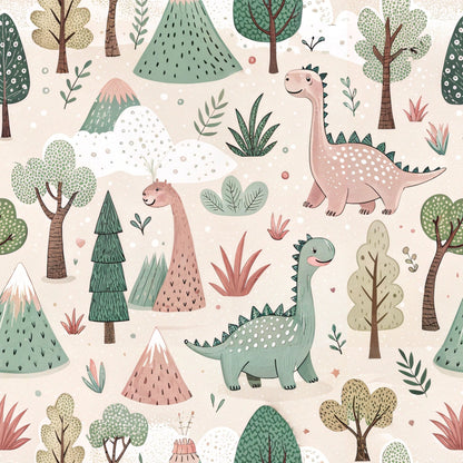 Jurassic Woodland Pattern 9 Minky Fabric