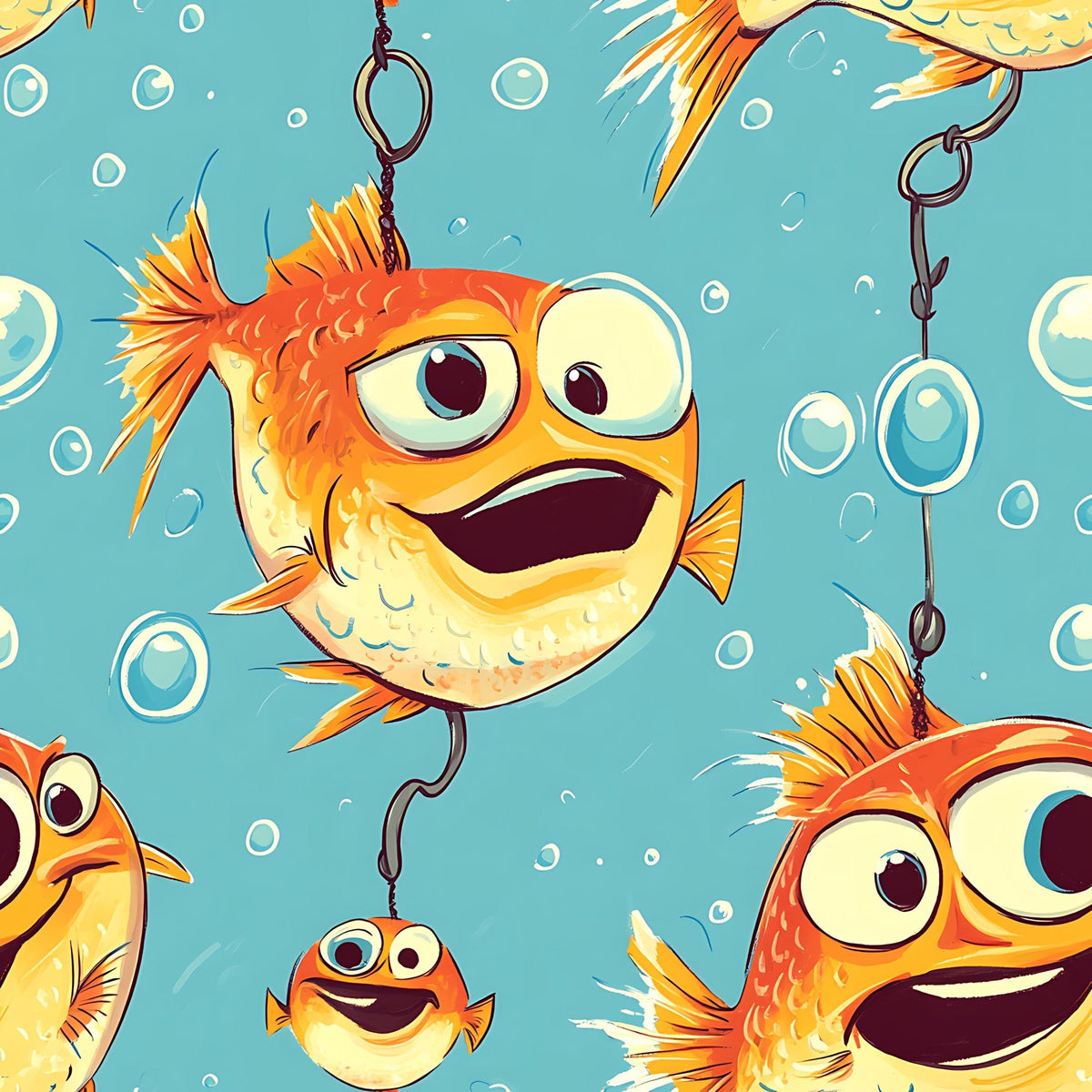 Googly Guppies Pattern 12 Minky Fabric