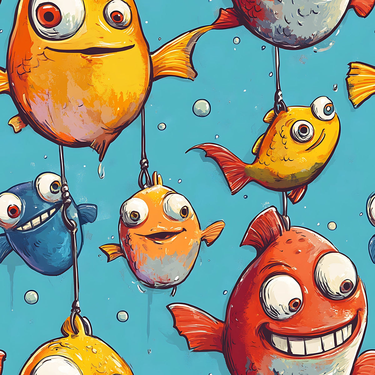 Googly Guppies Pattern 14 Minky Fabric