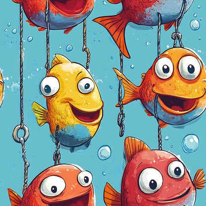 Googly Guppies Pattern 15 Minky Fabric