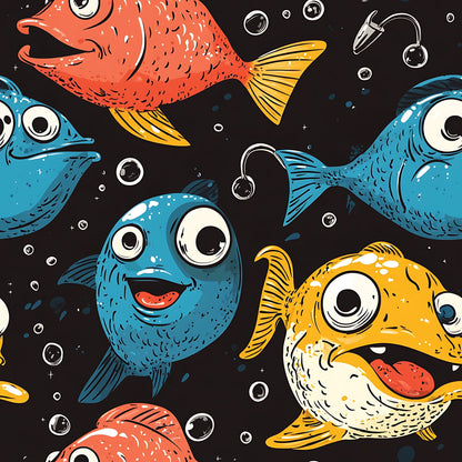 Googly Guppies Pattern 18 Minky Fabric