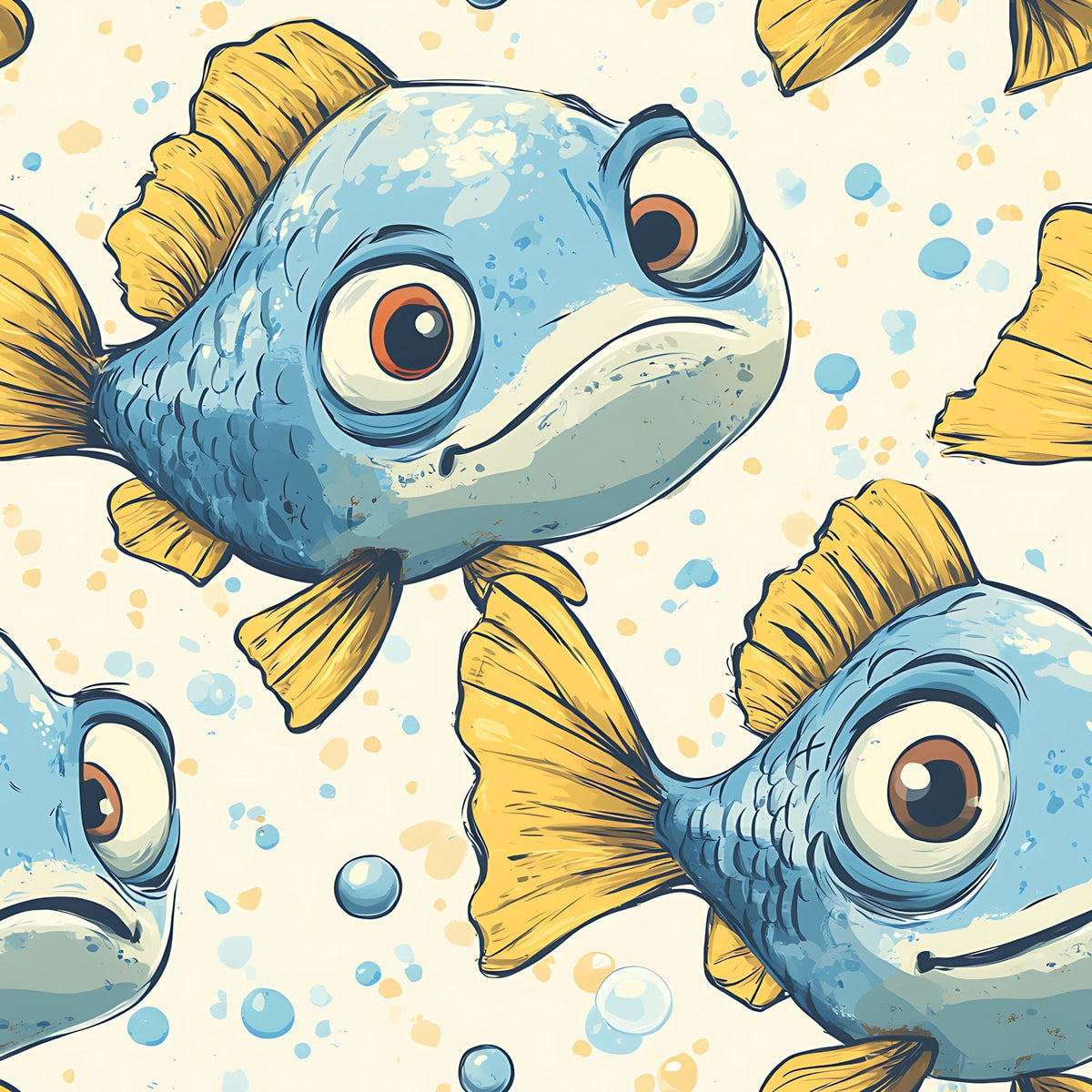 Googly Guppies Pattern 19 Minky Fabric