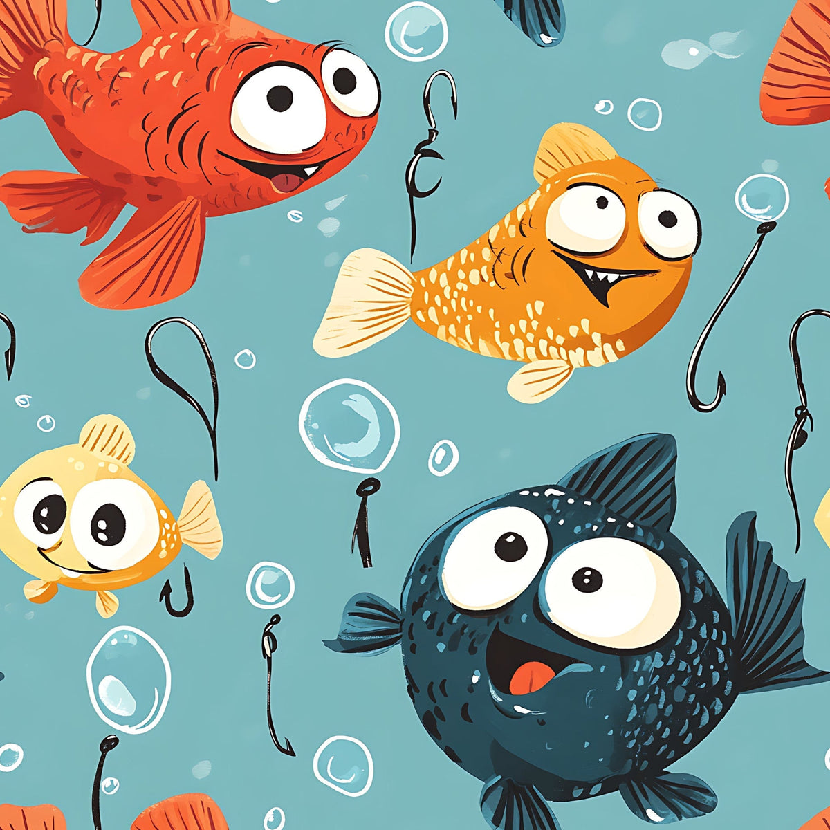 Googly Guppies Pattern 20 Minky Fabric