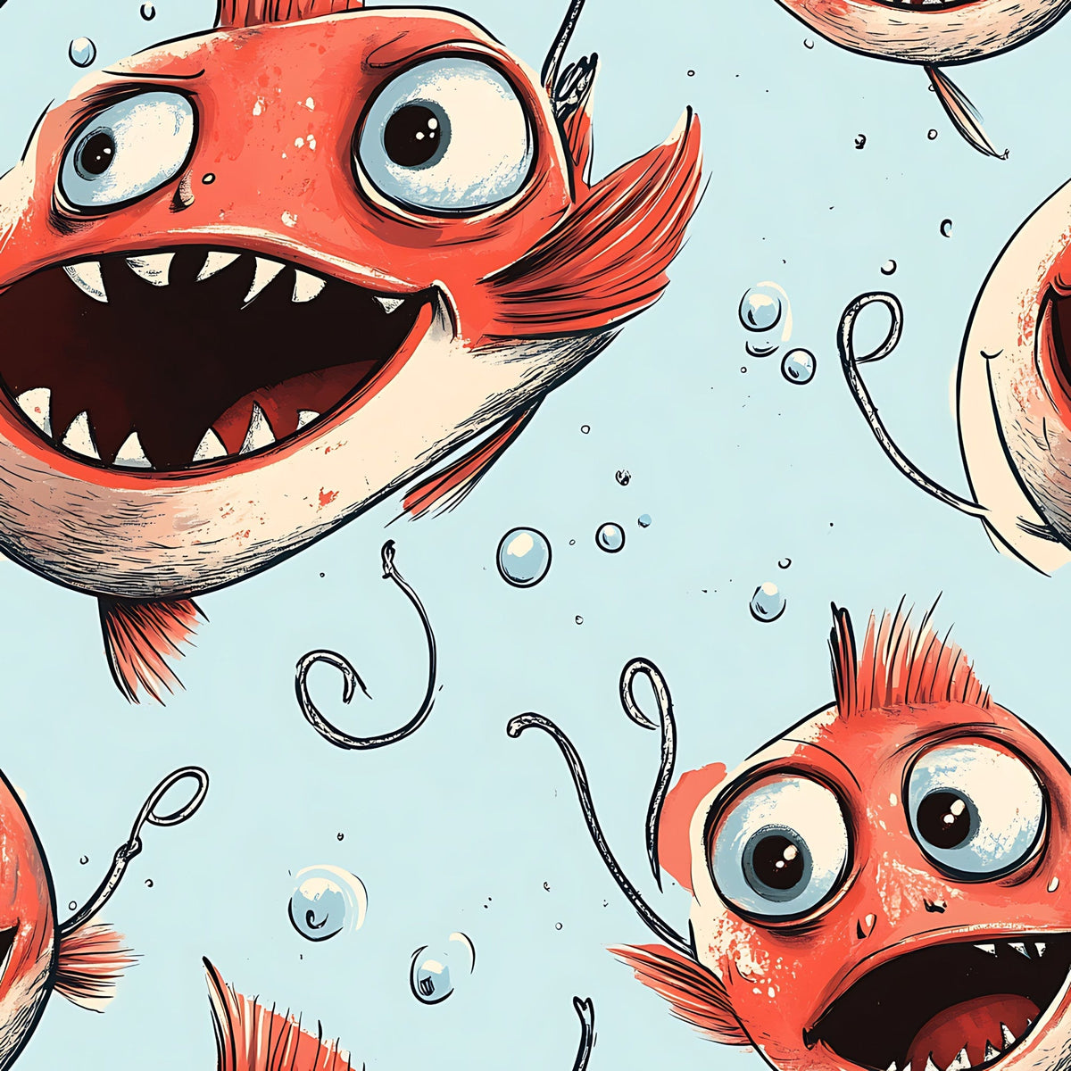 Googly Guppies Pattern 4 Minky Fabric