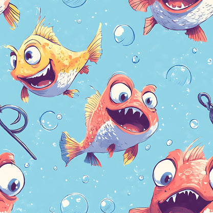 Googly Guppies Pattern 8 Minky Fabric