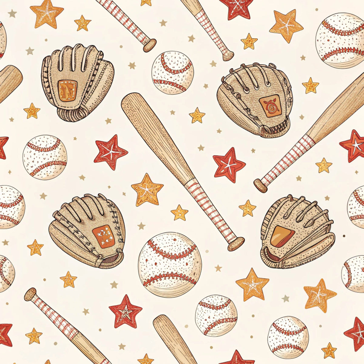 Vintage Ballpark Pattern 10 Minky Fabric