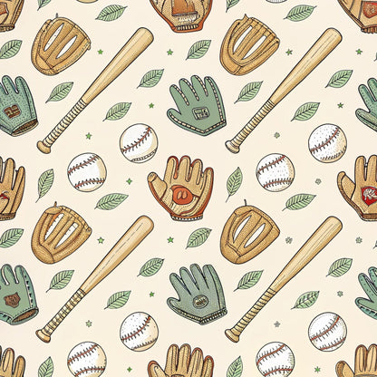 Vintage Ballpark Pattern 14 Minky Fabric