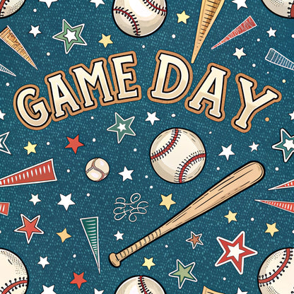 Vintage Ballpark Pattern 19 Minky Fabric