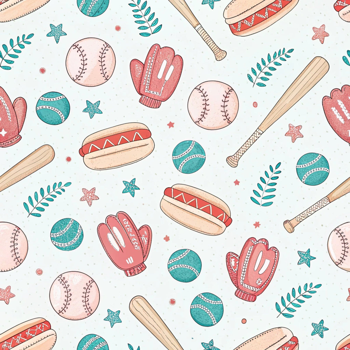 Vintage Ballpark Pattern 20 Minky Fabric