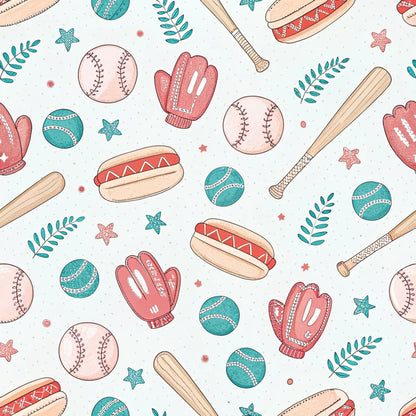 Vintage Ballpark Pattern 20 Minky Fabric