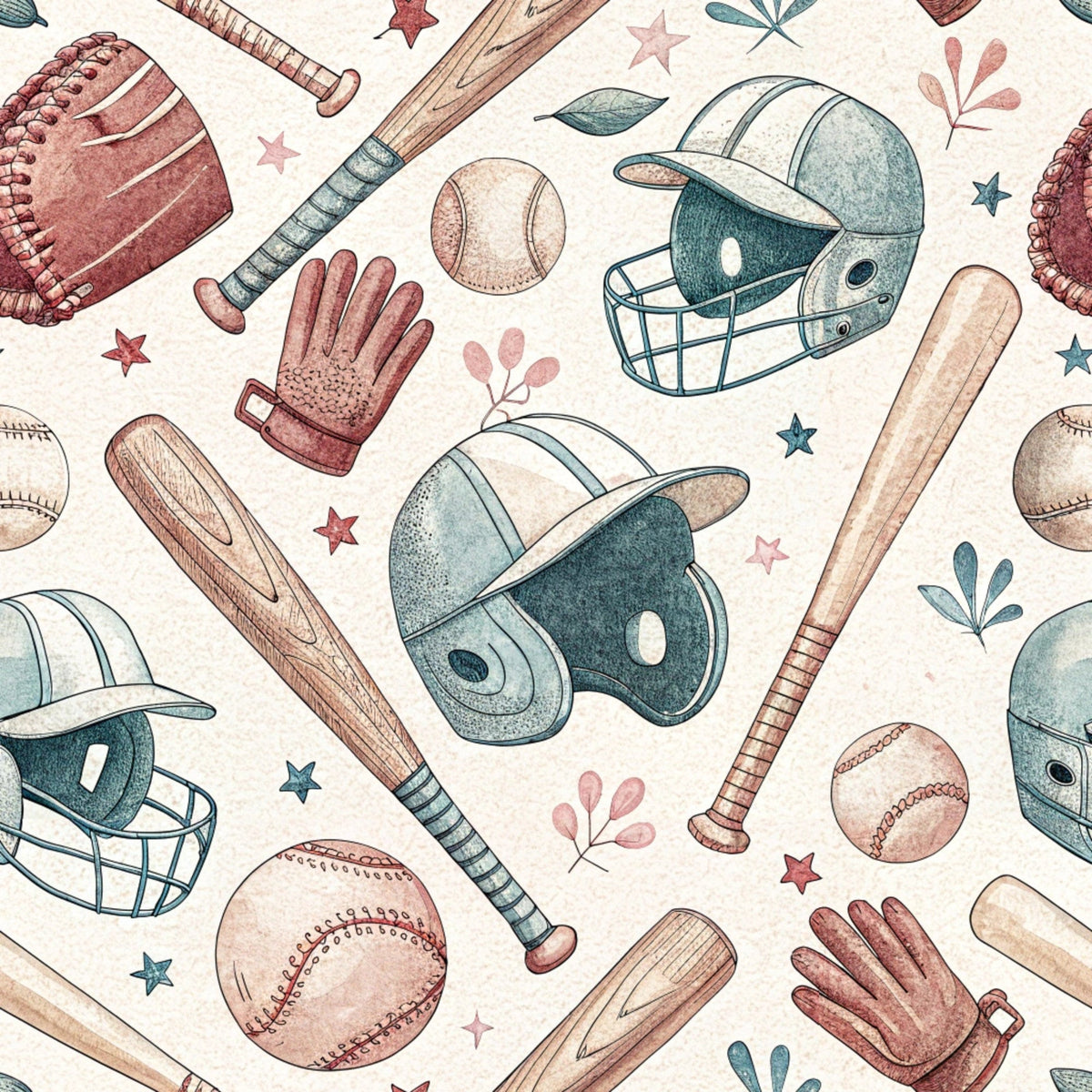 Vintage Ballpark Pattern 22 Minky Fabric