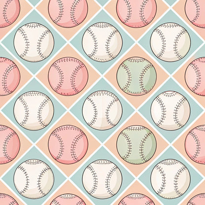 Vintage Ballpark Pattern 25 Minky Fabric